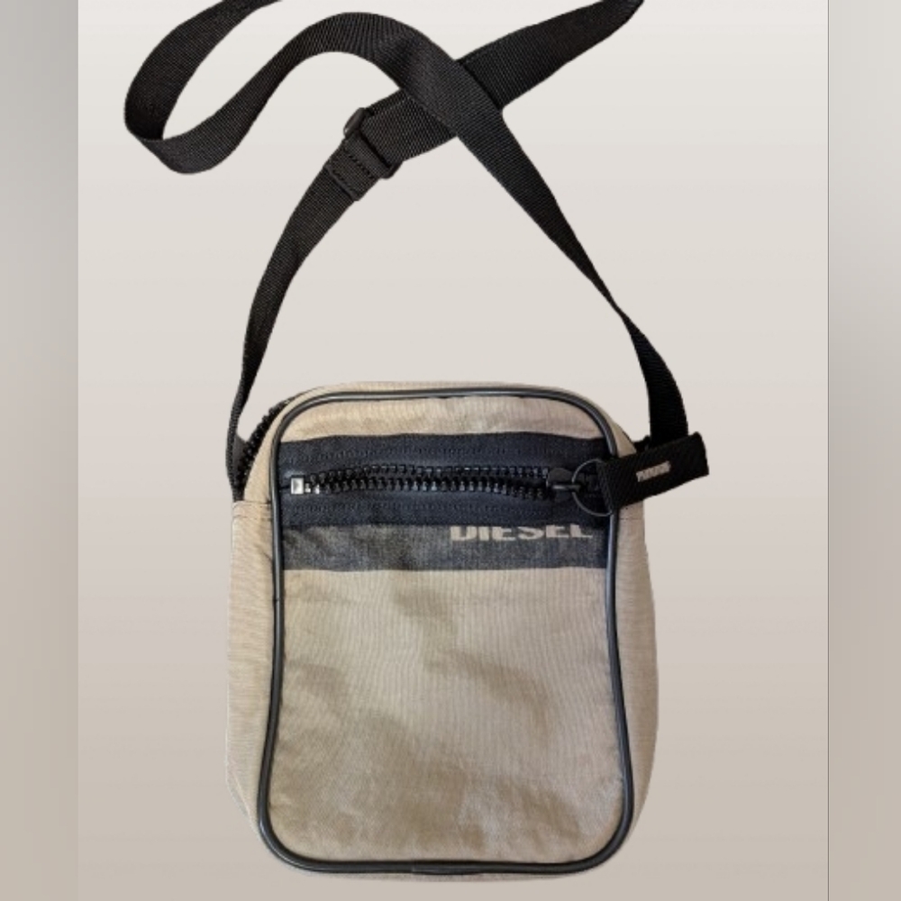 Diesel Utility Crossbody Bag - Tan Canvas - Y2K ✨